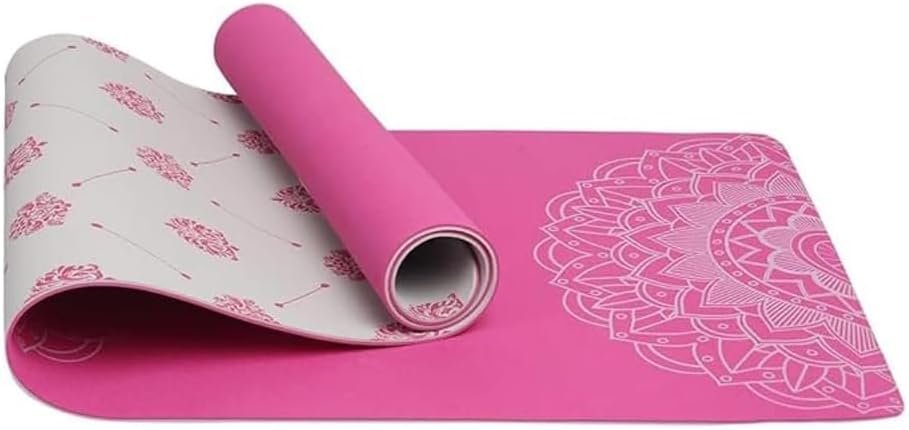 Premium Yoga Mat 6mm Print Reversible Extra Thick and Large Non Slip Exercise & Fitness Mat for All Types of Yoga Pilates & Floor Workouts (78″ x 24″ x 6mm Thick)