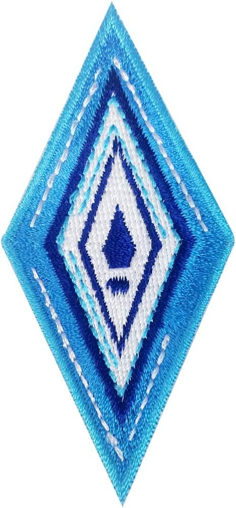 Diamond Ice Blue Snowflake Cold Movie Parody – Iron on Embroidered Patch Applique