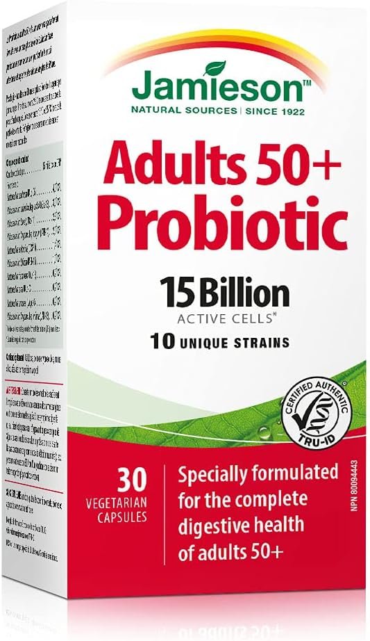 Jamieson Adult 50+ Probiotic Complex, 15 Billion, 30 vegi caps