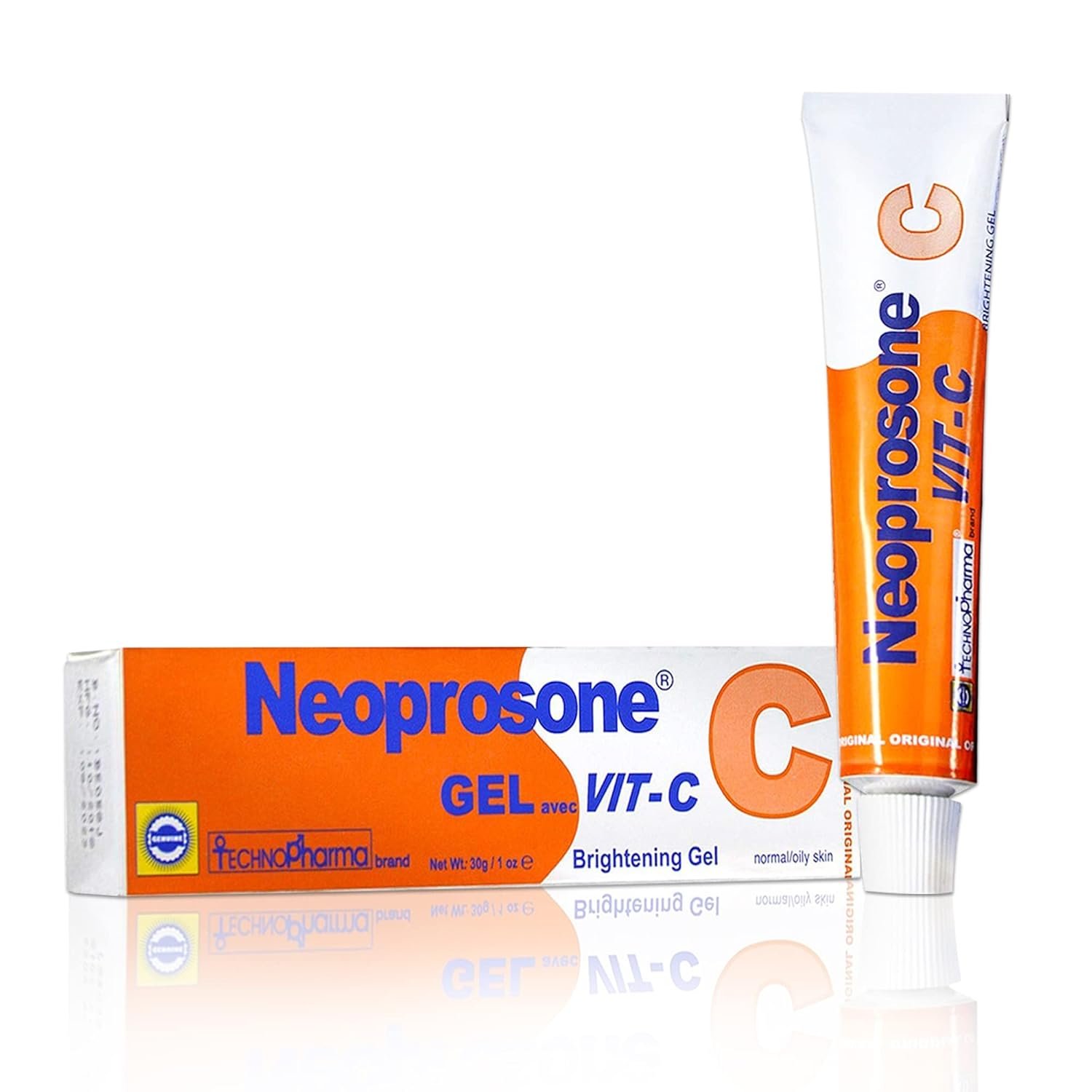 NEOPROSONE, Vitamin C Gel – 1 Fl oz / 30 ml – Brightening Gel Cream for Neck, Face, Body, Armpit, Hands – For Women and Men, with Alpha Arbutin
