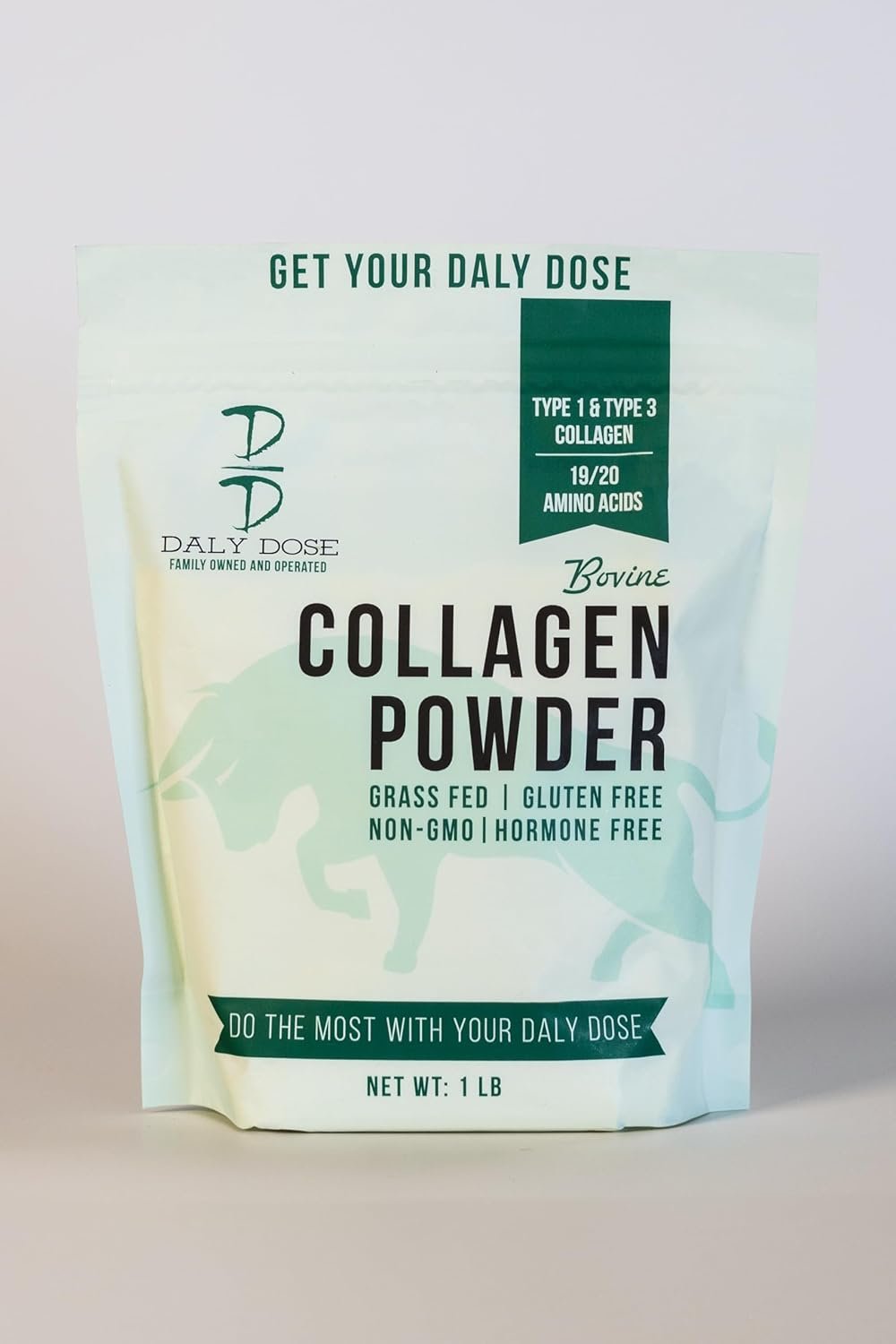 Hydrolyzed Bovine Collagen, 1 lb Bag, Unflavored, 12g Protein per Serving, Type I & III, Keto/Paleo, 0 Sugar, Pesticide/Antibiotic Free, Non-Irradiated, Grass-fed Beef