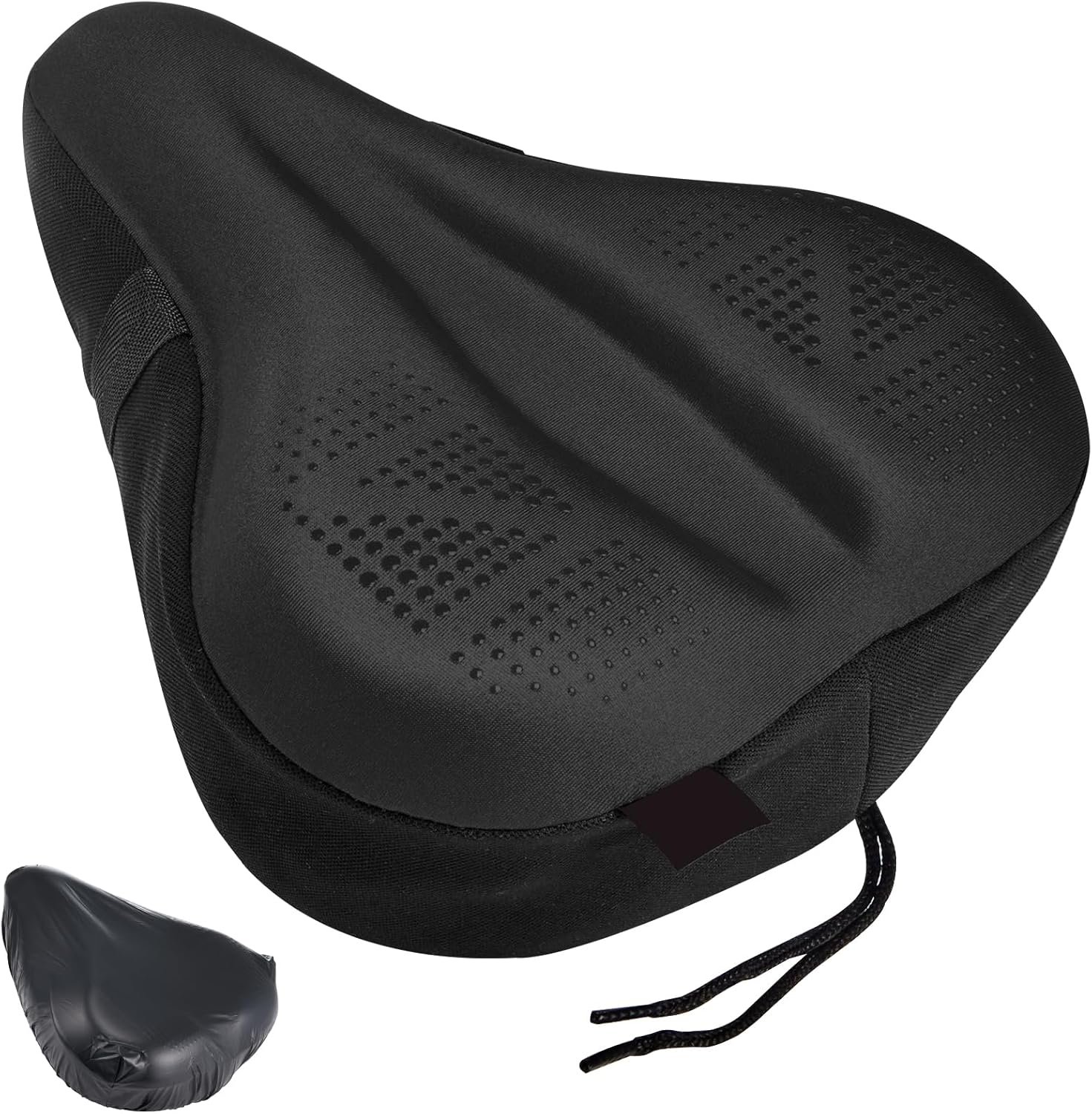 Zacro Bike Seat Cushion – Padded Gel Bike Seat Cover for Men & Women, Padding Bicycle Saddle fit with Peloton/Spin Stationary Exercise/Mountain Road Cycling Bike
