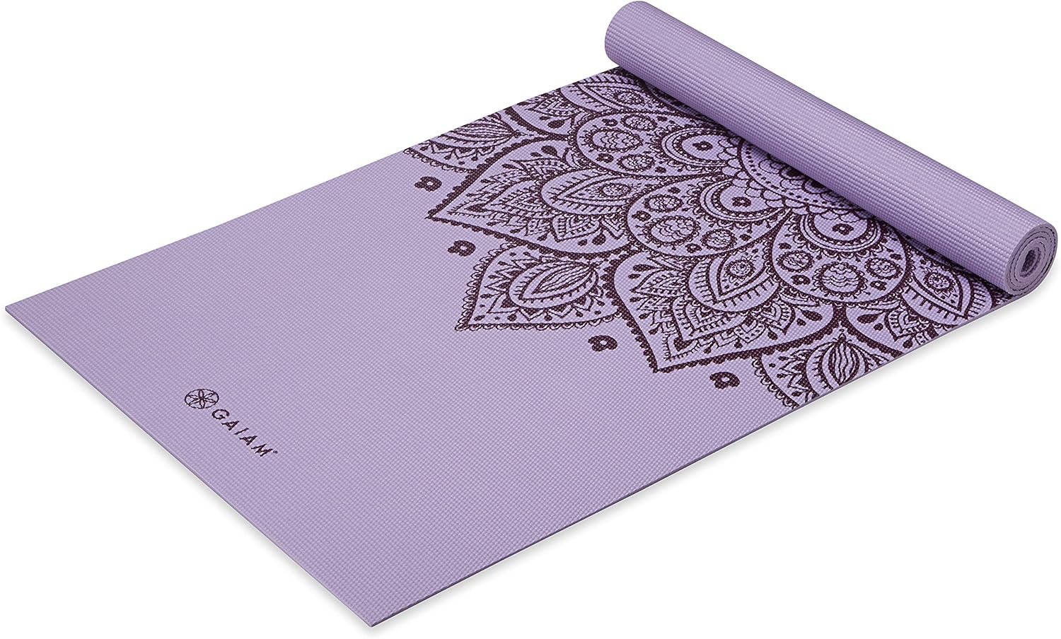 Gaiam Yoga Mat – Premium 5mm Print Thick Non Slip Exercise & Fitness Mat for All Types of Yoga, Pilates & Floor Workouts (68″ x 24″ x 5mm)