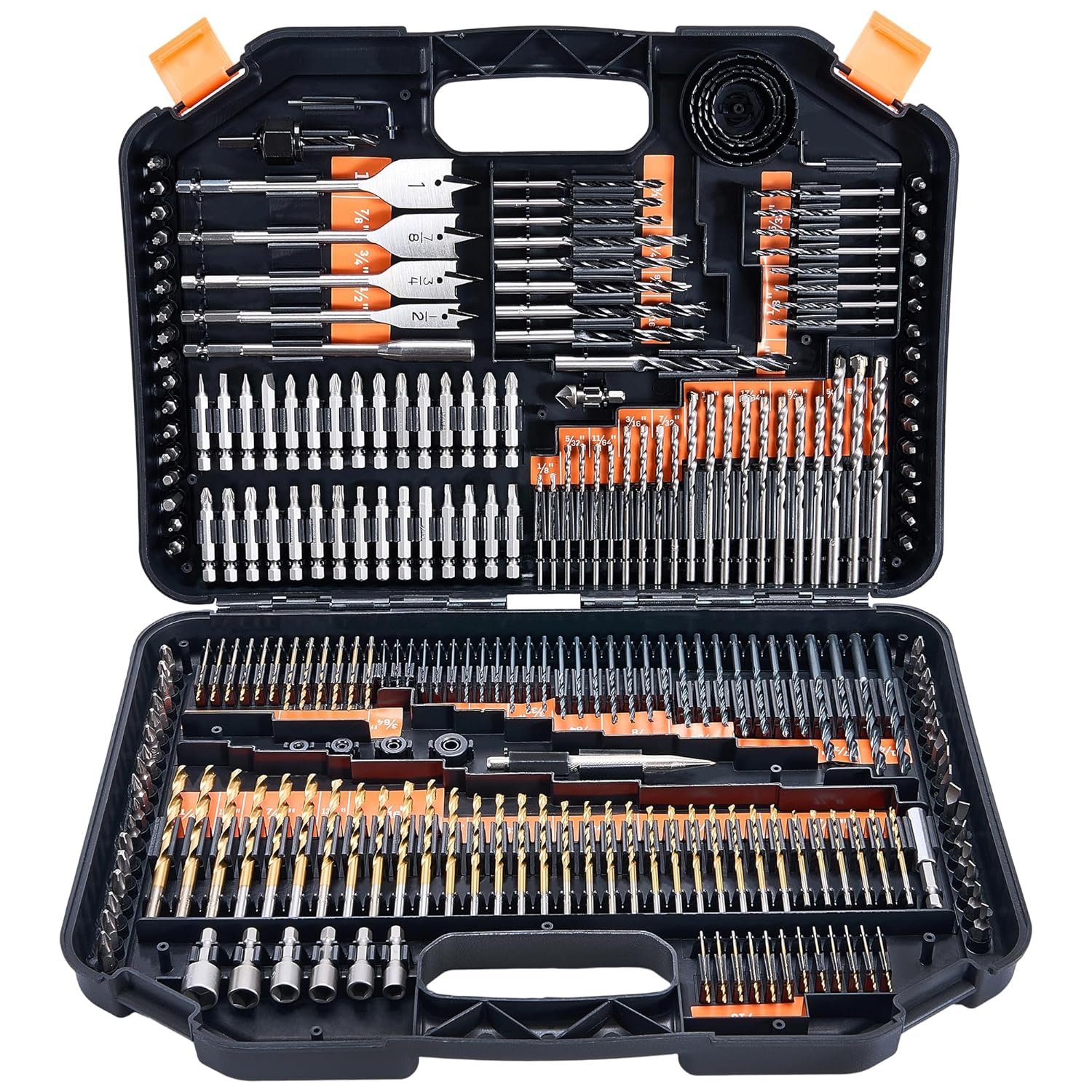 246Piece Drill Bit Set, Impact Drill Bits & Driver Bit Set for Wood, Metal, Masonry & Concrete, Full Combo Kit Includes Nut Drivers & Accessories(246pcs)